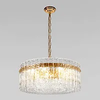 Люстра подвесная хрустальная Nevada 10297/600 French gold LOFT IT прозрачная на 12 ламп, основание золотое в стиле современный Люстра подвесная хрустальная Nevada 10297/600 French gold LOFT IT прозрачная на 12 ламп, основание золотое в стиле современный